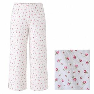 Lauren Ralph Lauren Pink White Floral Print Crop Pants Womens Size 8P Coquette‎